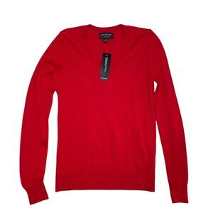 Banana Republic red Forever V-neck sweater sz XS
